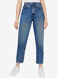 Modré dámske skrátené mom rifle Pepe Jeans Rachel