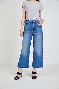 Modré dámske skrátené široké džínsy Pepe Jeans Patsy