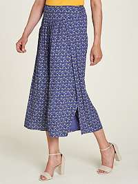 Modré dámske vzorované culottes nohavice Tranquillo