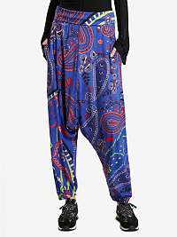 Modré dámske vzorované nohavice Desigual Zaragoza