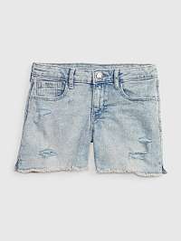 Modré dievčenské džínsové šortky GAP midi Washwell