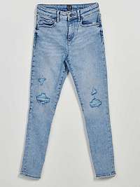 Modré dievčenské džínsy s vysokým pásom GAP