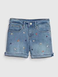 Modré dievčenské kraťasy džínsové GAP midi Washwell