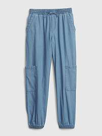 Modré dievčenské nákladné nohavice Washwell