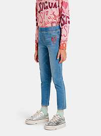 Modré dievčenské skrátené slim fit rifle Desigual Cleo