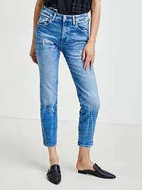 Modré džínsy Diesel Joy rovného strihu pre ženy