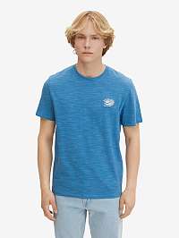 Modré pánske pruhované tričko Tom Tailor