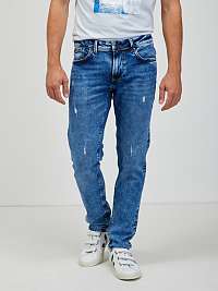 Modré pánske rovné nohavice Pepe Jeans Hatch