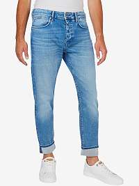 Modré pánske skrátené straight fit rifle Pepe Jeans Callen 2020