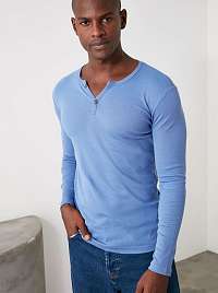 Modré pánske tričko Trendyol