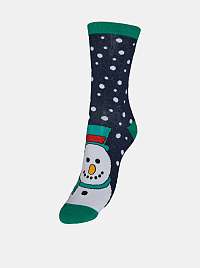 Modré ponožky s vianočným motívom VERO MODA