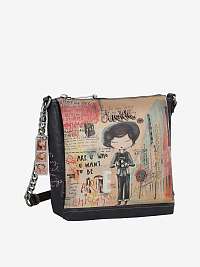 Modro-béžová dámska crossbody kabelka Anekke City Art