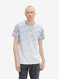Modro-biele unisex vzorované tričko Tom Tailor