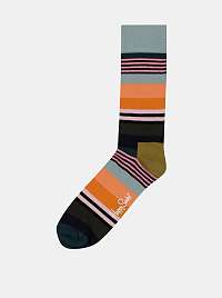 Modro-oranžové unisex ponožky Happy Socks Multi Stripe