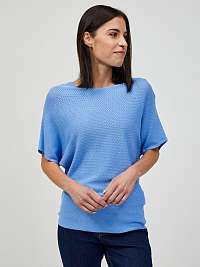 Modrý ľahký vzorovaný sveter s krátkymi rukávmi ORSAY