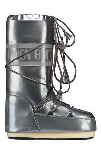 Moon Boot strieborné zimné topánky Vinil Met Silver