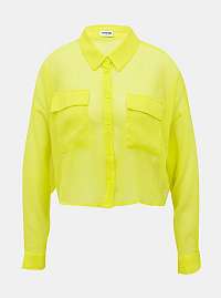 Noisy May žltá transparentná košeľa Neno