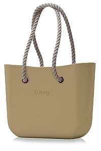 O bag béžová kabelka Sabbia s dlhými povrazmi natural