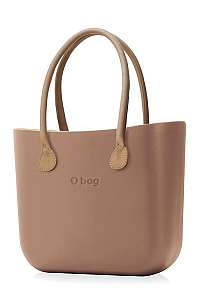 O bag kabelka Biscotto s dlhými koženkovými rúčkami natural