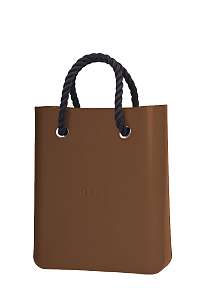 O bag  bronzové O Chic Bronzo s čiernymi krátkymi povrazmi