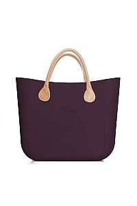 O bag kabelka MINI Melanzana s krátkou koženkou Tortora