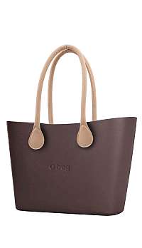 O bag  hnedé Urban kabelka Chocolate s dlhými koženkovými rúčkami natural
