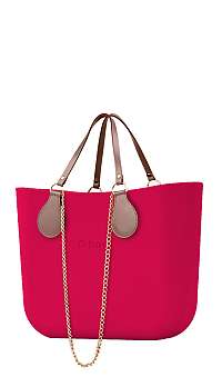 O bag kabelka Amaranto s retiazkovými rúčkami a púdrovou koženkou