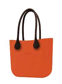 O bag  kabelka Arancione s hnedými dlhými koženkovými rúčkami
