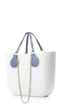 O bag kabelka Bianco s retiazkovými rúčkami s modrou koženkou