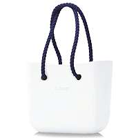 O bag kabelka Bianco s tmavomodrými dlhými povrazy