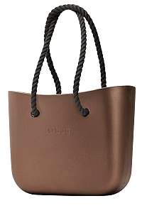 O bag kabelka Bronzo s čiernymi povrazovými rúčkami