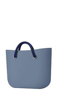 O bag  kabelka Carta Zucchero s tmavomodrými krátkymi lanovými rúčkami Navy