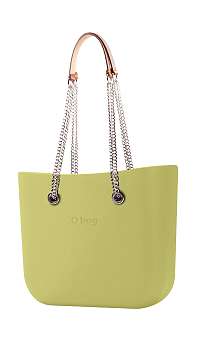 O bag  kabelka Celery Green s retiazkovými držadlami cuoio / Silver