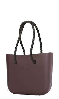 O bag kabelka Chocolate s čiernymi dlhými povrazmi