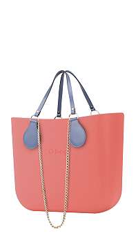 O bag kabelka Corallo s retiazkovými rúčkami s modrou koženkou