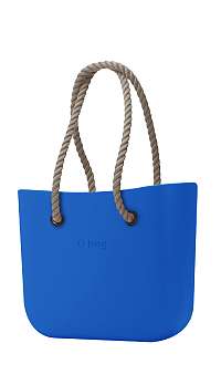 O bag  kabelka Imperial Blue s dlhými povrazmi natural