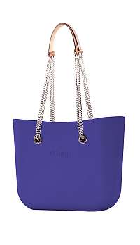 O bag  kabelka Iris s retiazkovými držadlami cuoio / Silver