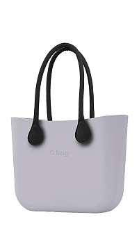 O bag kabelka Lily Grey s čiernymi dlhými koženkovými rúčkami