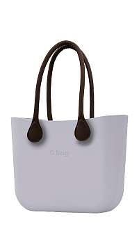 O bag kabelka Lily Grey s hnedými dlhými koženkovými rúčkami