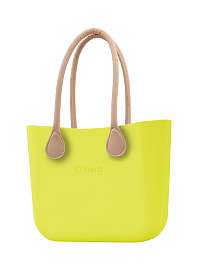 O bag  kabelka Lime s dlhými koženkovými rúčkami natural