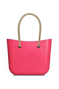 O bag kabelka MINI Amaranto s dlhými povrazmi natural