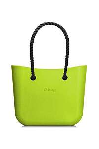 O bag kabelka MINI Apple Green/Mela s čiernymi dlhými povrazmi