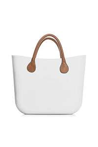 O bag kabelka MINI Bianco s krátkou koženkou Tortora
