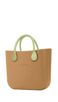 O bag kabelka MINI Biscotto s krátkými limetkovými držadly