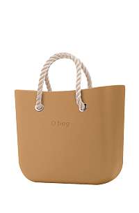 O bag kabelka MINI Biscotto s krátkymi povrazmi natural