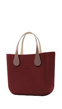 O bag kabelka MINI Bordeaux s krátkymi koženkovými rúčkami Extra Slim Phard