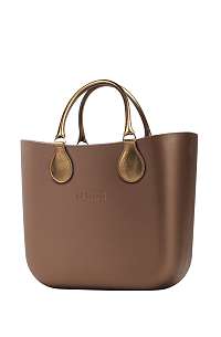 O bag kabelka MINI Bronzo s krátkymi koženkovými rúčkami Bronzo