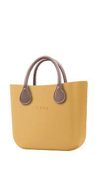 O bag kabelka MINI Caramello s krátkou koženkou Tortora