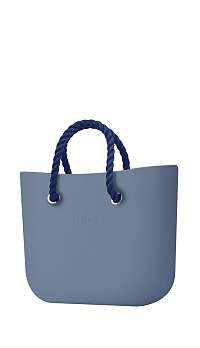 O bag kabelka MINI Carta Zucchero s tmavomodrými krátkymi povrazmi