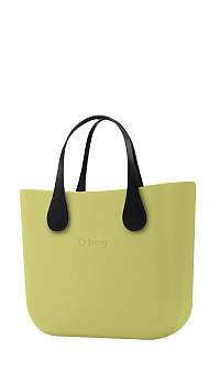 O bag kabelka MINI Celery Green s krátkymi koženkovými rúčkami Extra Slim Nero